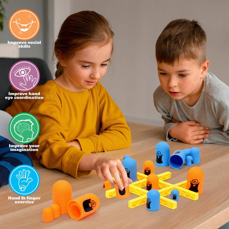 Aditi Gobble Tic-Tac-Toe Strategy Game | Stacking Puzzle Board Game for Kids