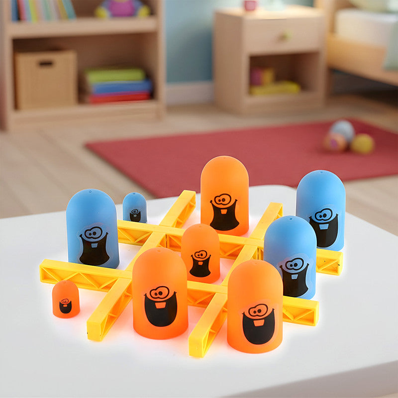 Aditi Gobble Tic-Tac-Toe Strategy Game | Stacking Puzzle Board Game for Kids