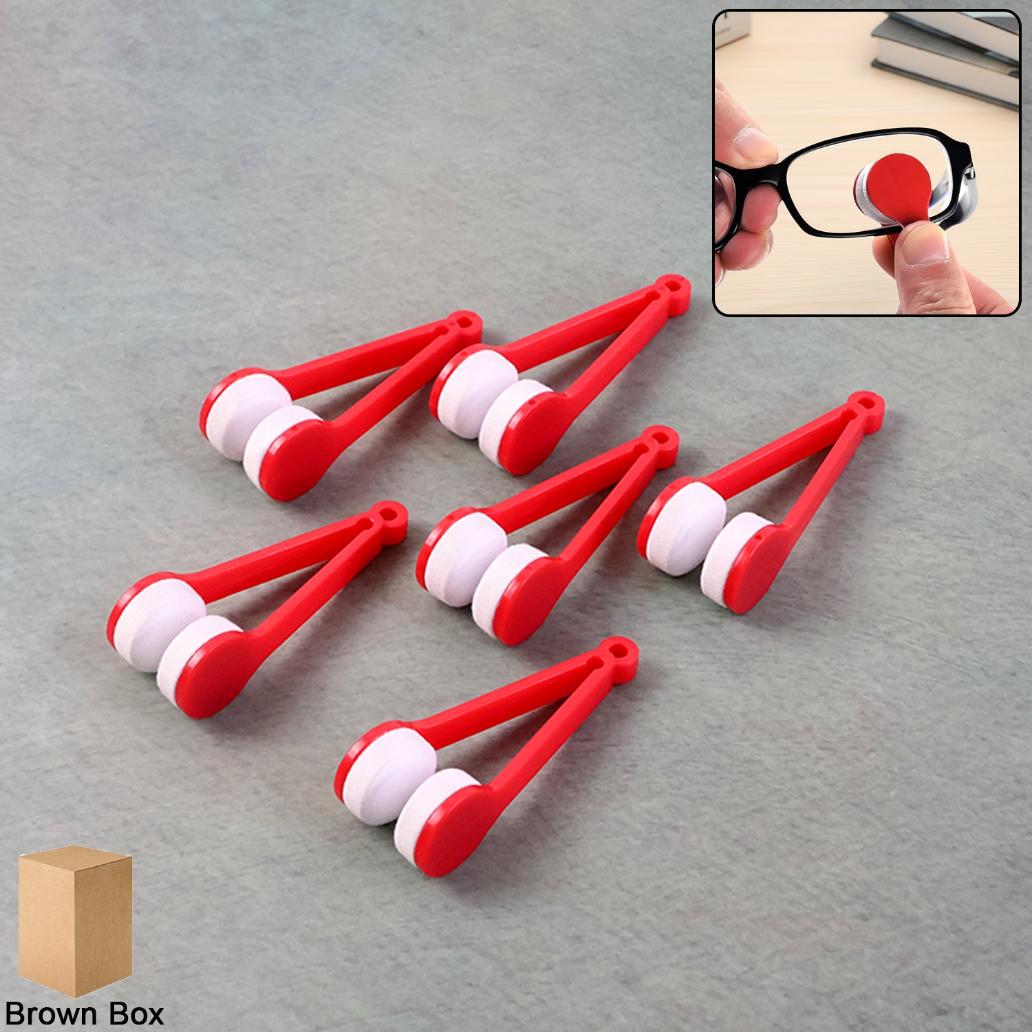 Portable Eyeglass & Sunglass Lens Cleaner Tool (6 Pc)