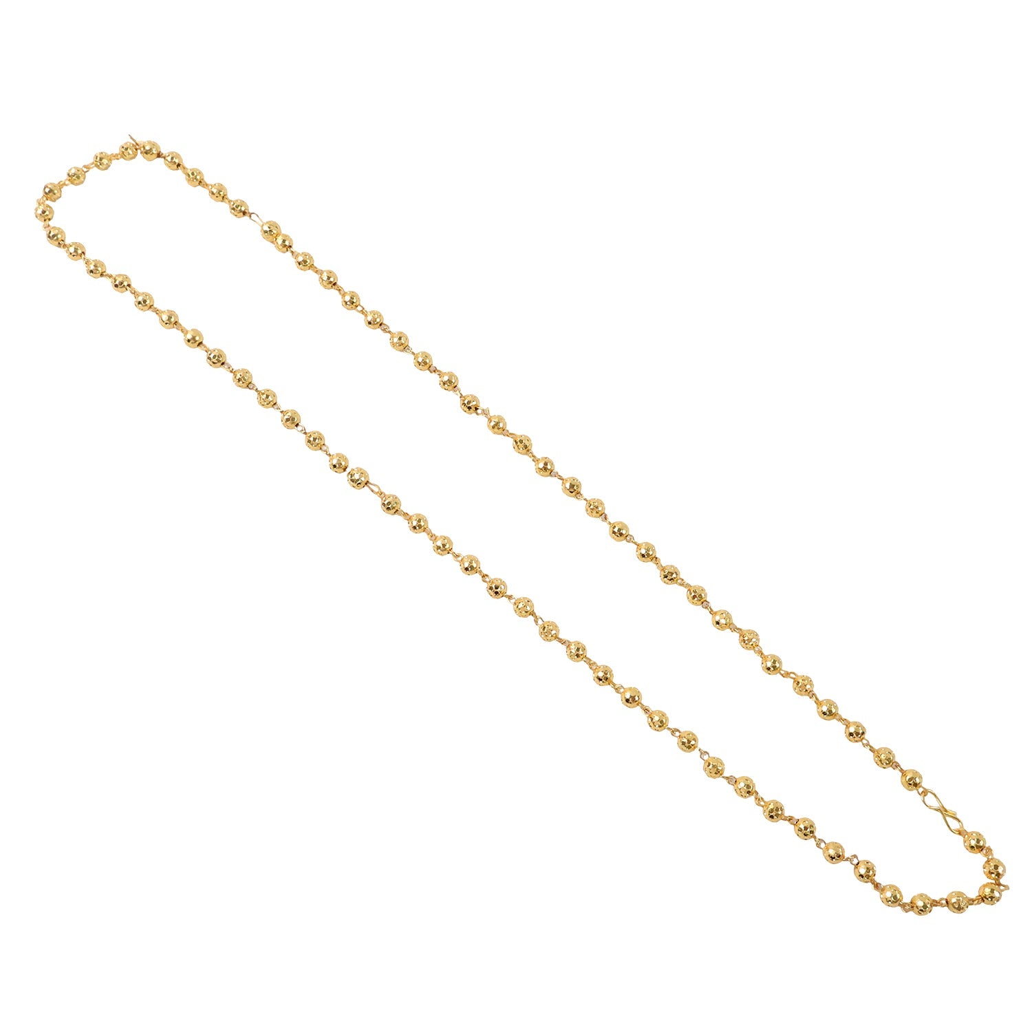 Gold Tone Beaded Necklace Chain – Elegant Classic Design for Women