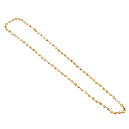 Gold Tone Beaded Necklace Chain – Elegant Classic Design for Women