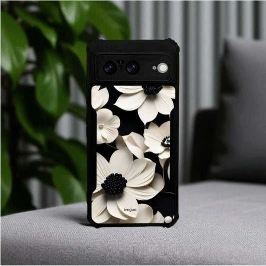 Black & Bloom Mobile Cover For Google Pixel 8