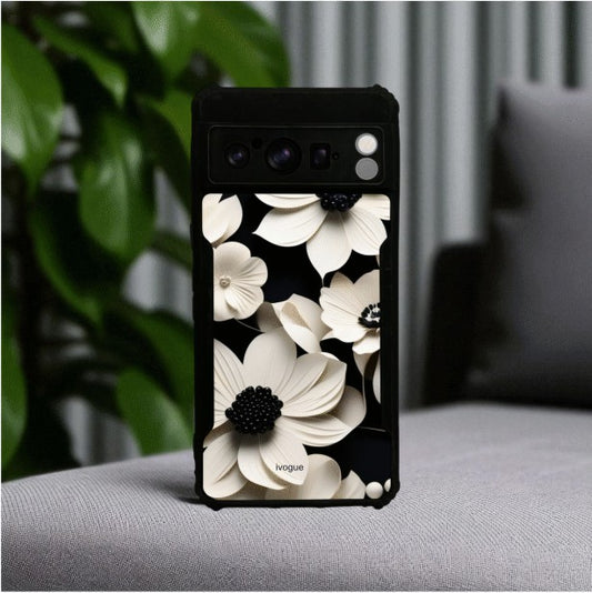 Black & Bloom Mobile Cover For Google Pixel 8 Pro