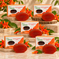 Kesuda Herbal Soap for Skin Care, Natural Herbal Bath Soap with Floral Extracts (Pack Of 5)