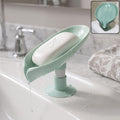Plastic Leaf Suction Cup Soap Holder – Wall-Mounted Bathroom Organizer