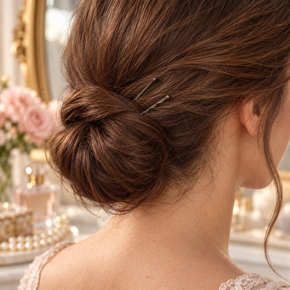Everyday bobby pins hair styling