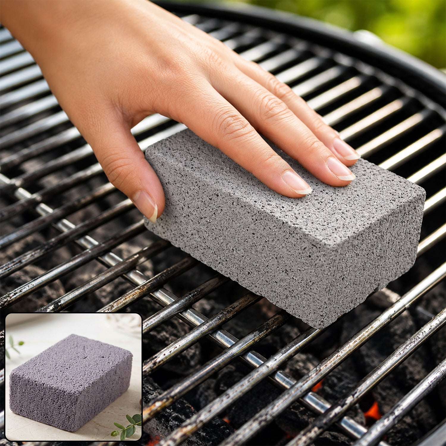 Heavy Duty Grill Stone Cleaning Block for BBQ Grates Oven Racks Cleaning (1 Pc)