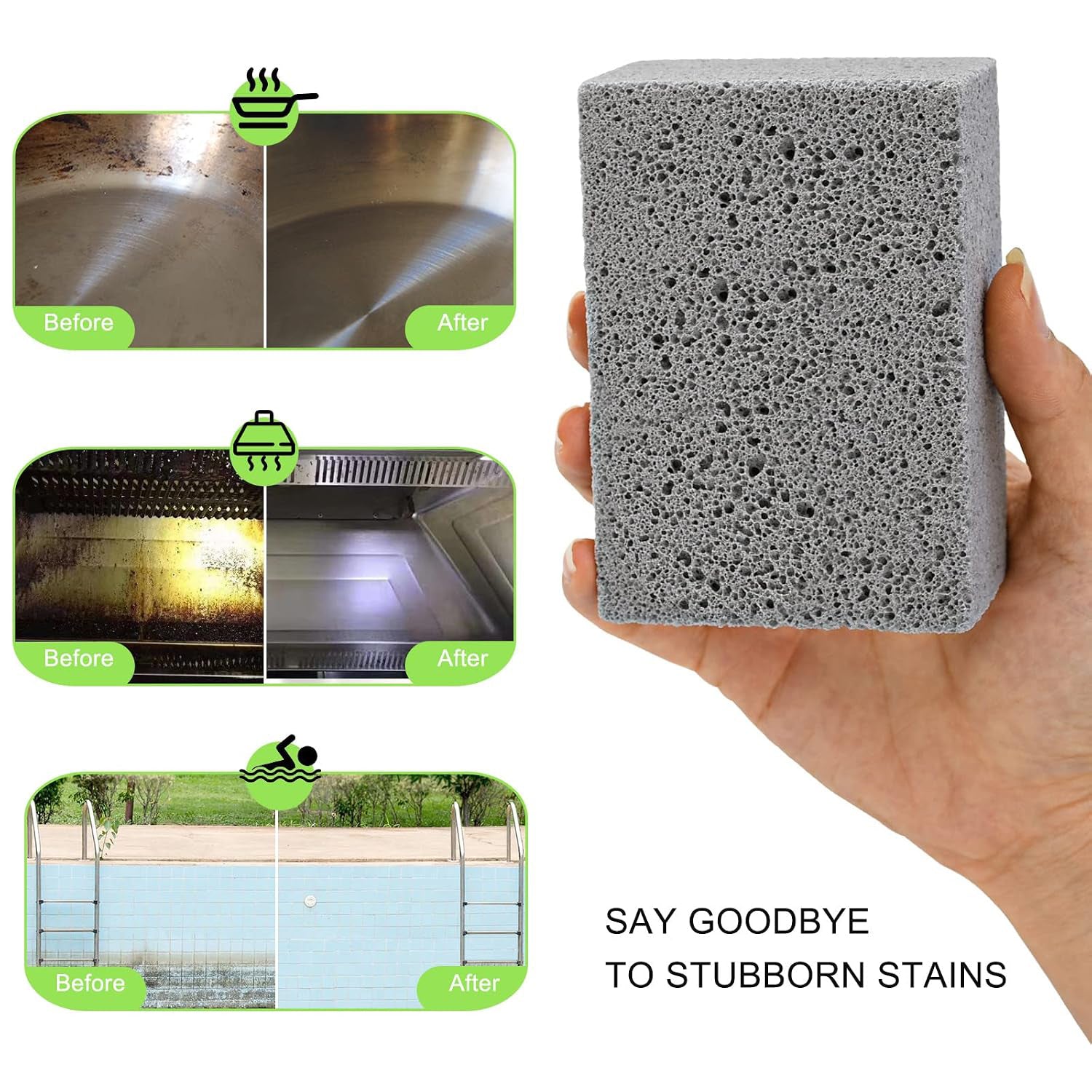 Heavy Duty Grill Stone Cleaning Block for BBQ Grates Oven Racks Cleaning (1 Pc)