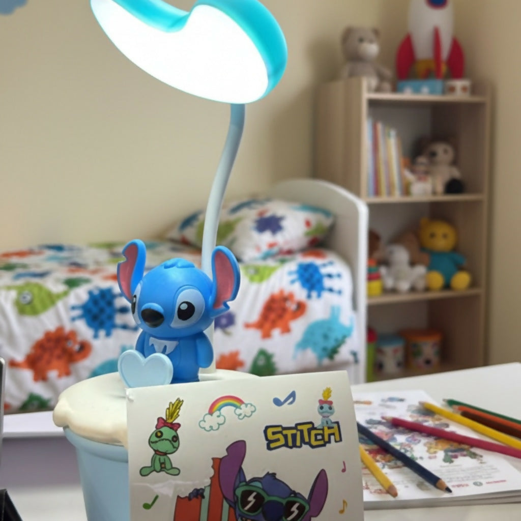 Cute Cartoon LED Desk Lamp for Kids Room, Study Night Light with Soft Glow