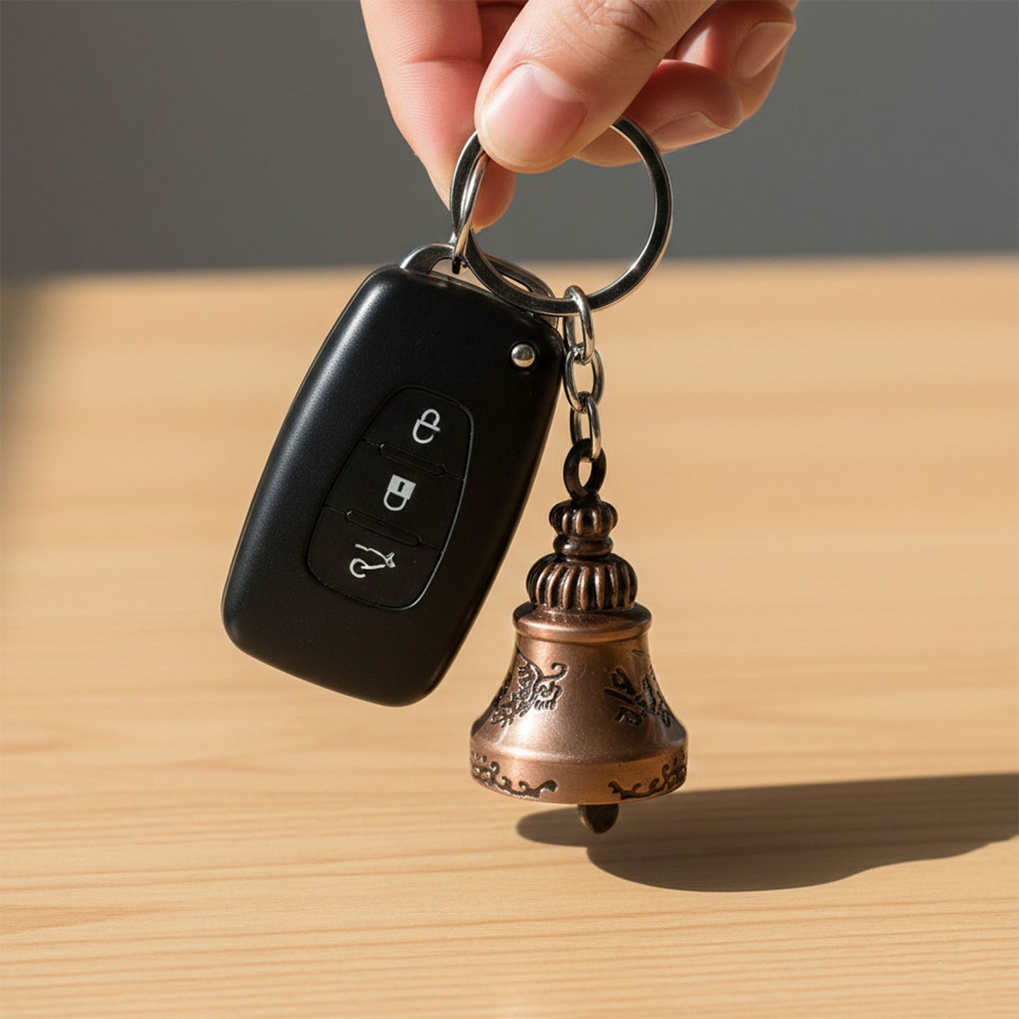 Metal bell keychain accessory