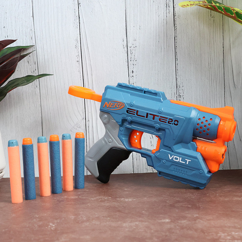 Nerf Elite 2.0 Volt Blaster Compact Foam Dart Gun with Light Beam & 6 Darts