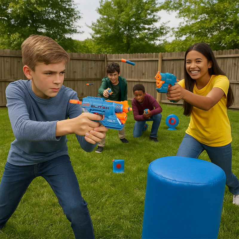 Nerf Elite 2.0 Volt Blaster Compact Foam Dart Gun with Light Beam & 6 Darts