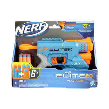 Nerf Elite 2.0 Volt Blaster Compact Foam Dart Gun with Light Beam & 6 Darts