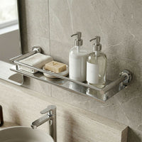 Premium Stainless Steel Wall Mounted Bathroom Shelf Rack Organizer