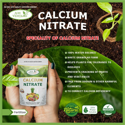AgriVenture CALCIUM NITRATE 18.8% (Calcium Nitrate Horticultural Grade Fertilizer) (900GM)