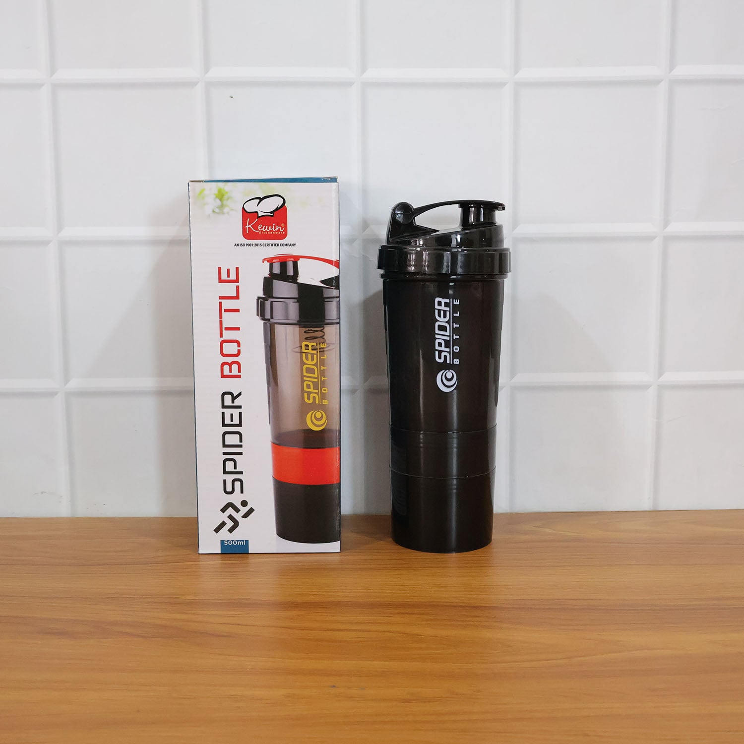 Protein shaker bottle lifestyle image