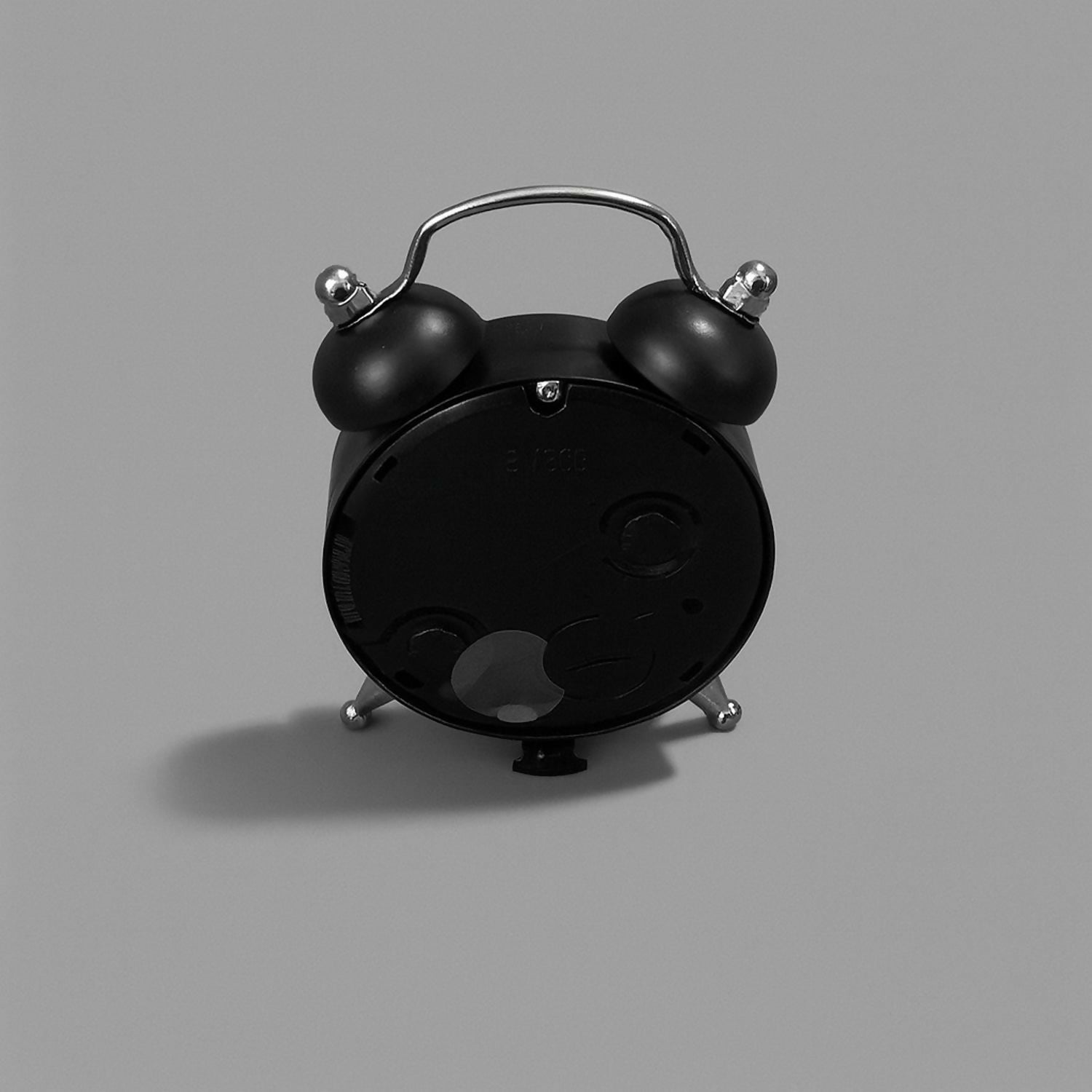 Mini Retro Analog Alarm Clock for Desk, Bedside & Home Décor – Silent Quartz Movement, Battery Operated, Compact Vintage Style Metal Twin Bell Clock – Ideal for Office Table, Study & Gifting (Black)