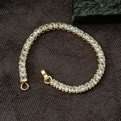 Rose Gold Plated Ad Stone Bracelet