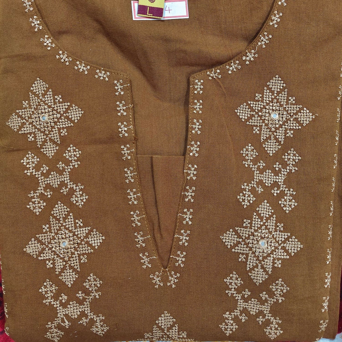 Stylish brown co-ord set with short kurti and wide-leg palazzo pants