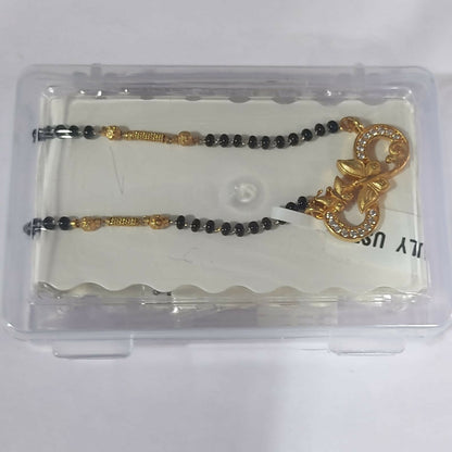 Gold-Plated Butterfly Infinity Mangal sutra with AD For women