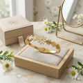 Eternal Bloom Kada Bracelet – Floral Design with Gold Finish