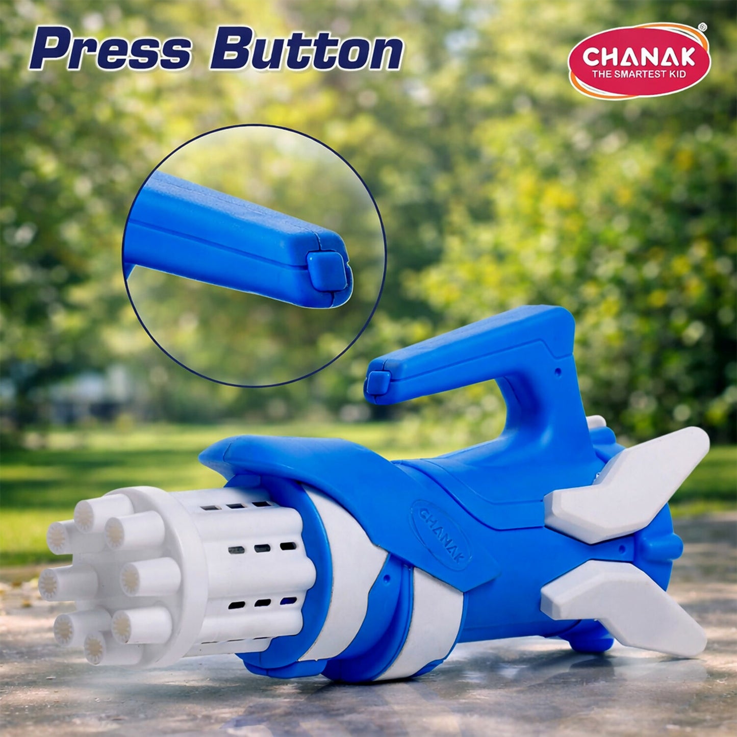 Aditi Toys Gatling Bubble Gun for Kids, 8- Hole Bubble Gun Toy for Kids 3+