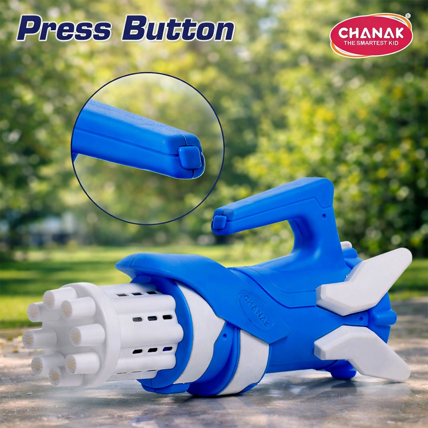 Aditi Toys Gatling Bubble Gun for Kids, 8- Hole Bubble Gun Toy for Kids 3+