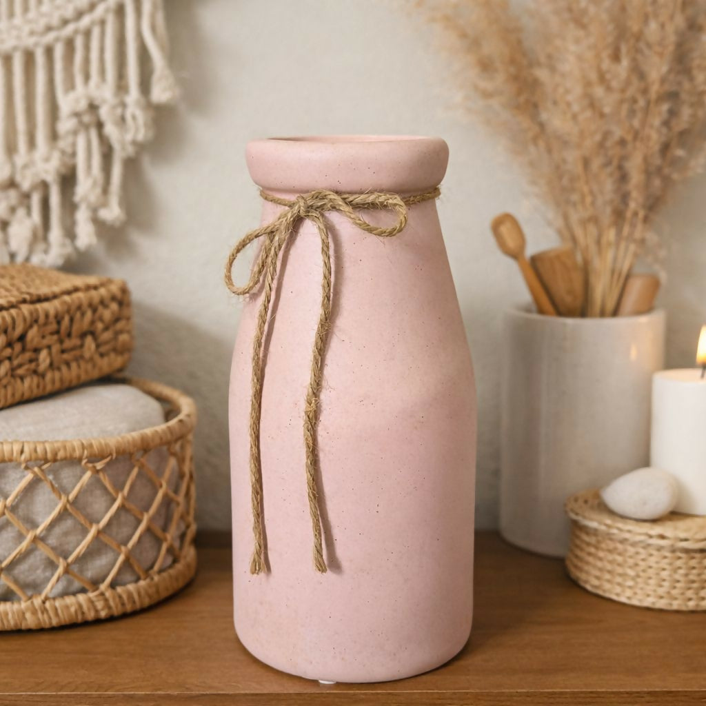 Decorative Ceramic Vase 9 Inch Minimal Style Vase for Home Décor