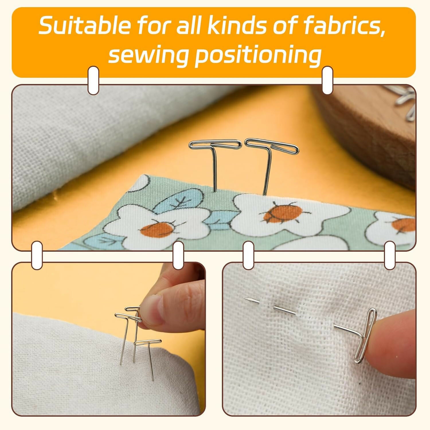 Aerotix Stainless Steel T Pin For Sewing & Craft Pins for Fabric, Notice Board, Office & Home Use (50Gm)