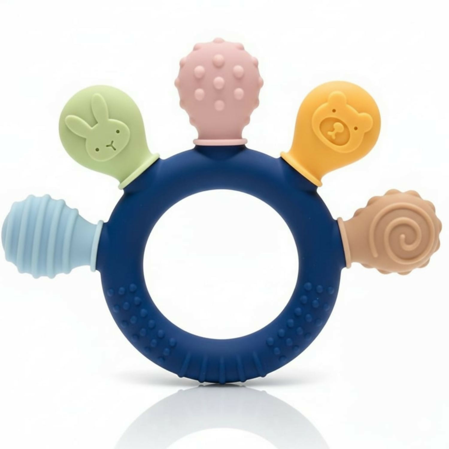 5 finger baby hand silicone teether