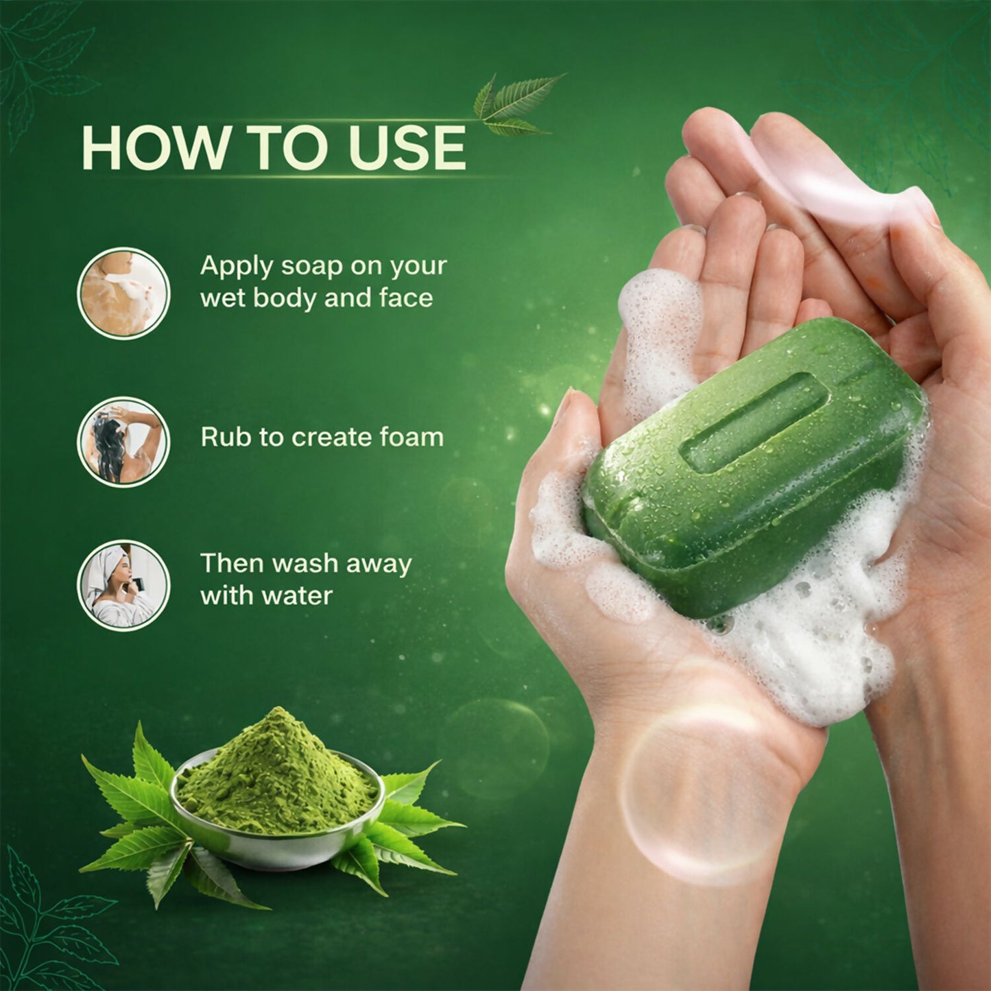 Neem soap for body and face cleansing