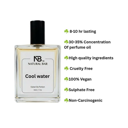 Cool Water Eau de Parfum for Men and Women |Aromatic Marine Fresh notes |Long- Lasting Luxury Perfume | Ideal Gift for Wife & Girlfriend |50 ml