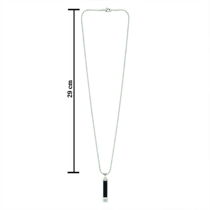 Sleek Rectangal Black Inaly Pendent For Mens