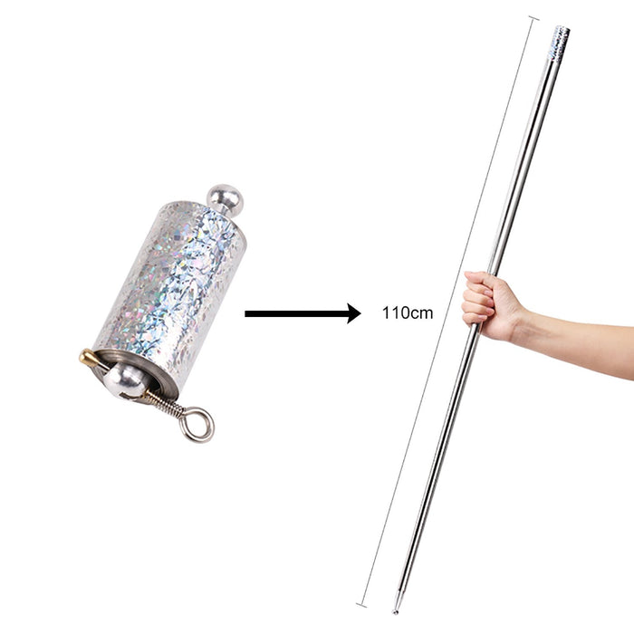 Magic Toy Metal High Elasticity Steel Silver Appearing Cane Magic Toy Magic Steel