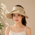 Women’s Wide Brim Sun Visor Cap – Adjustable UV Protection for Outdoors
