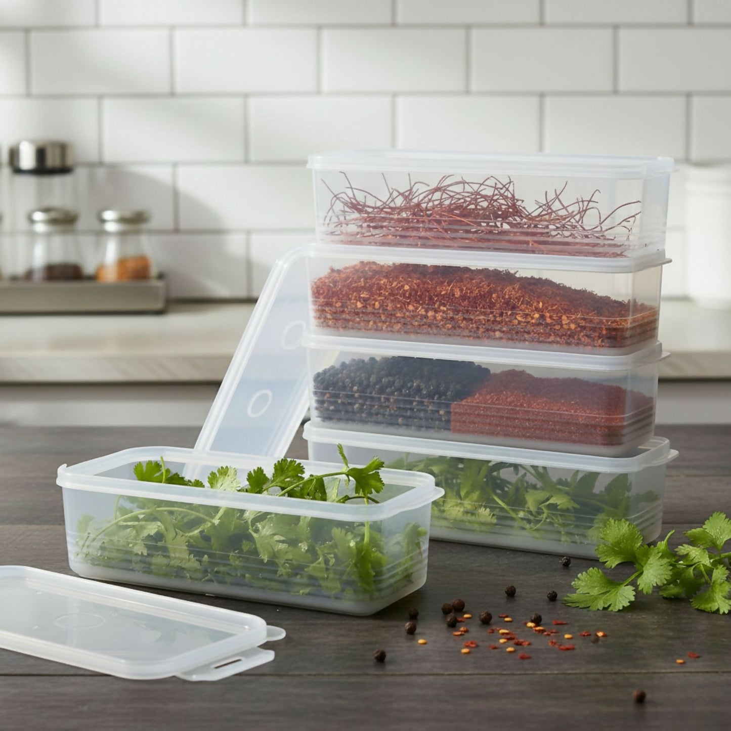 Noodel Plastic Container Pack of 6