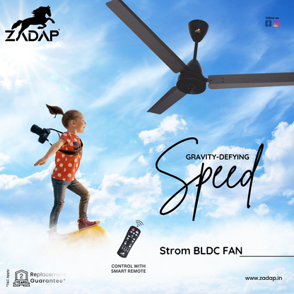 Zadap STROM High Speed BLDC Fan with Remote