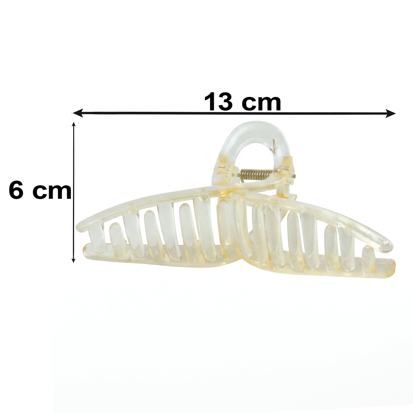Stylish Plastic Hair Clip Transparent Claw Clutcher for Women (1 Pc)