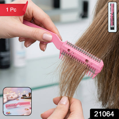 Close-up of hair cutting razor comb