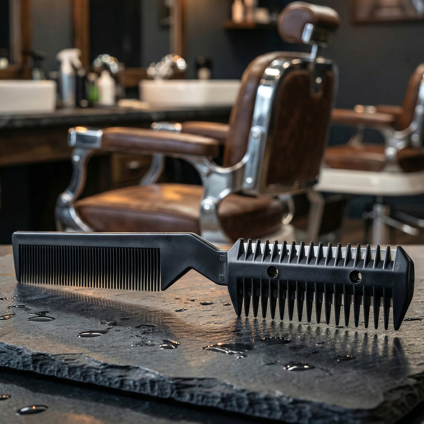 Hair cutting scissor with comb