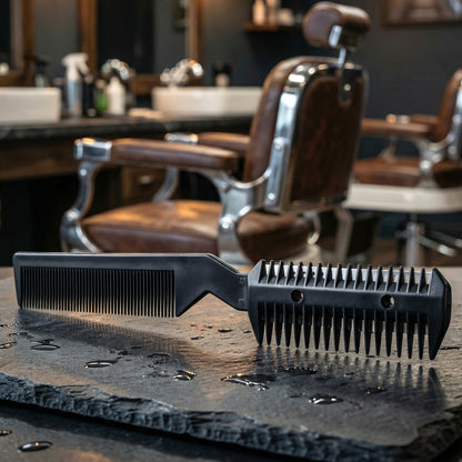 Hair cutting scissor with comb