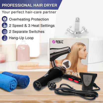 Orbit Professional Electric Hair Dryer with Concentrator Nozzle (1 Pc)