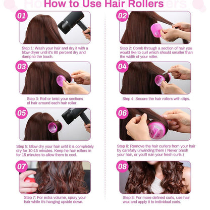 Self-Grip Hair Rollers Set (4 Pc / Big)