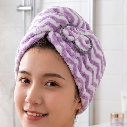 Microfiber Quick Dry Hair Towel Wrap Cap for Women and Girls (1 Pc)
