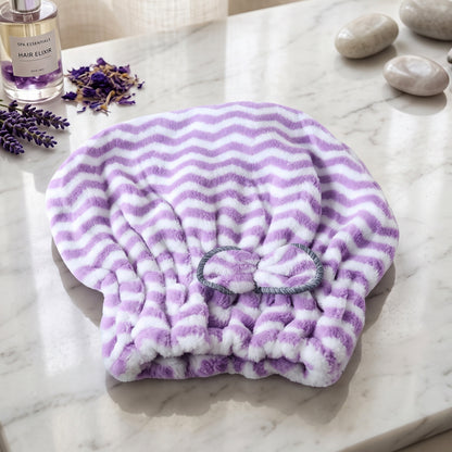 Microfiber Quick Dry Hair Towel Wrap Cap for Women and Girls (1 Pc)