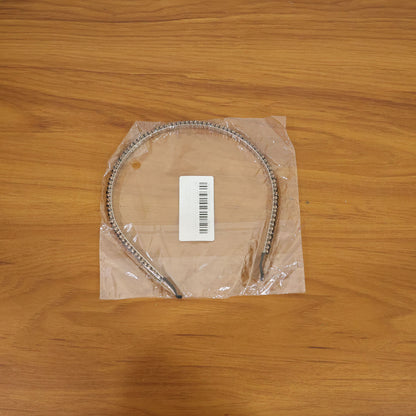 Elegant Black Crystal Studded Metal Hair Band (1 Pc)