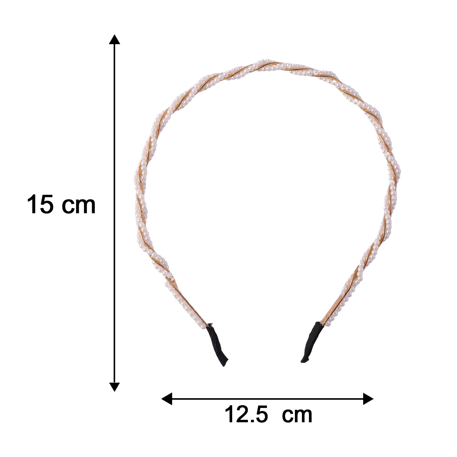 Size comparison of pearl hairband