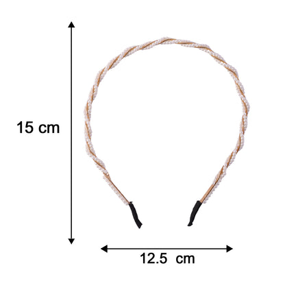 Size comparison of pearl hairband