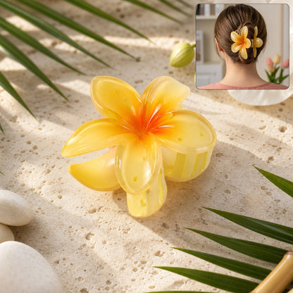 Plastic Stylish Flower Hair Clip Claw Clutcher Mix Design (1 Pc)