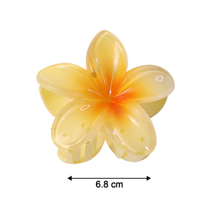 Plastic Stylish Flower Hair Clip Claw Clutcher Mix Design (1 Pc)